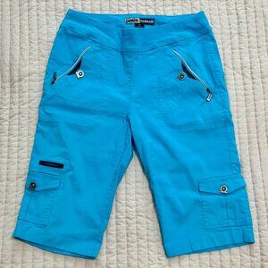 Jamie Sadock Blue Pull-On Bermuda Golf Shorts Size 10